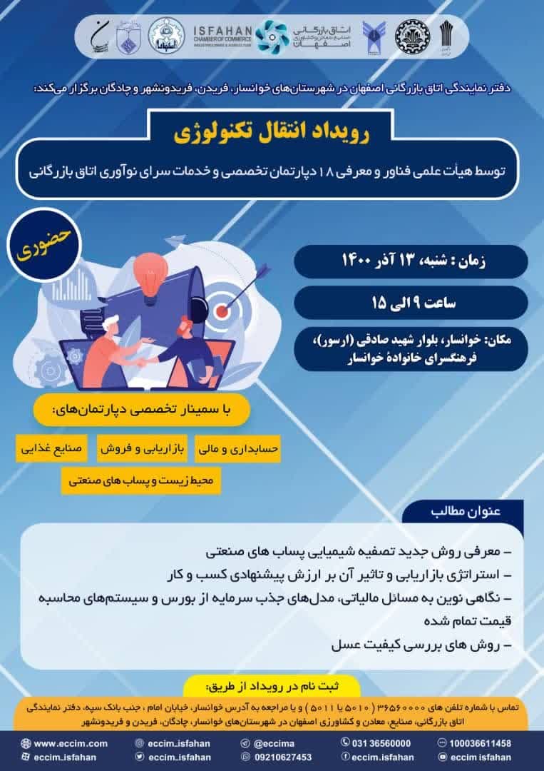 برگزاری رویداد انتقال تکنولوژی